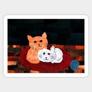 Two Kittens Playing Sticker